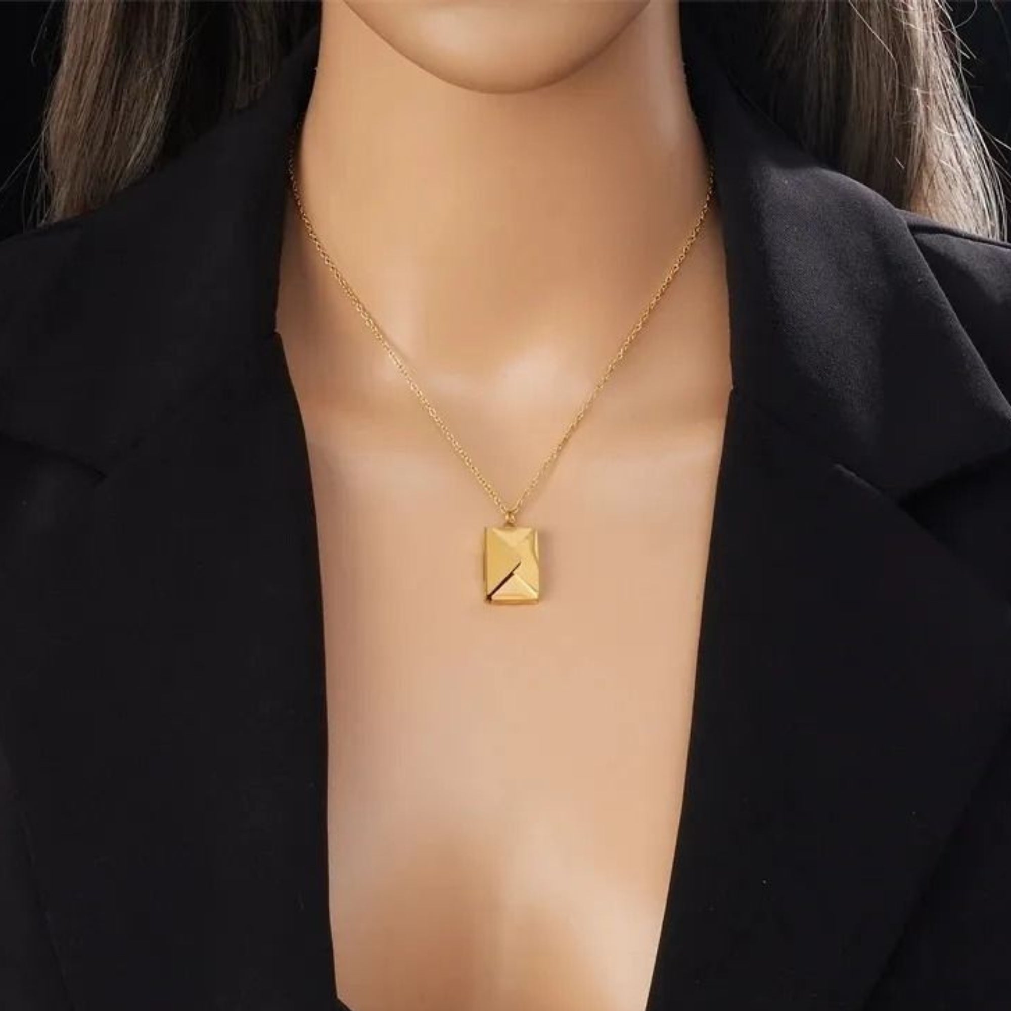 Golden Secret Envelope Necklace