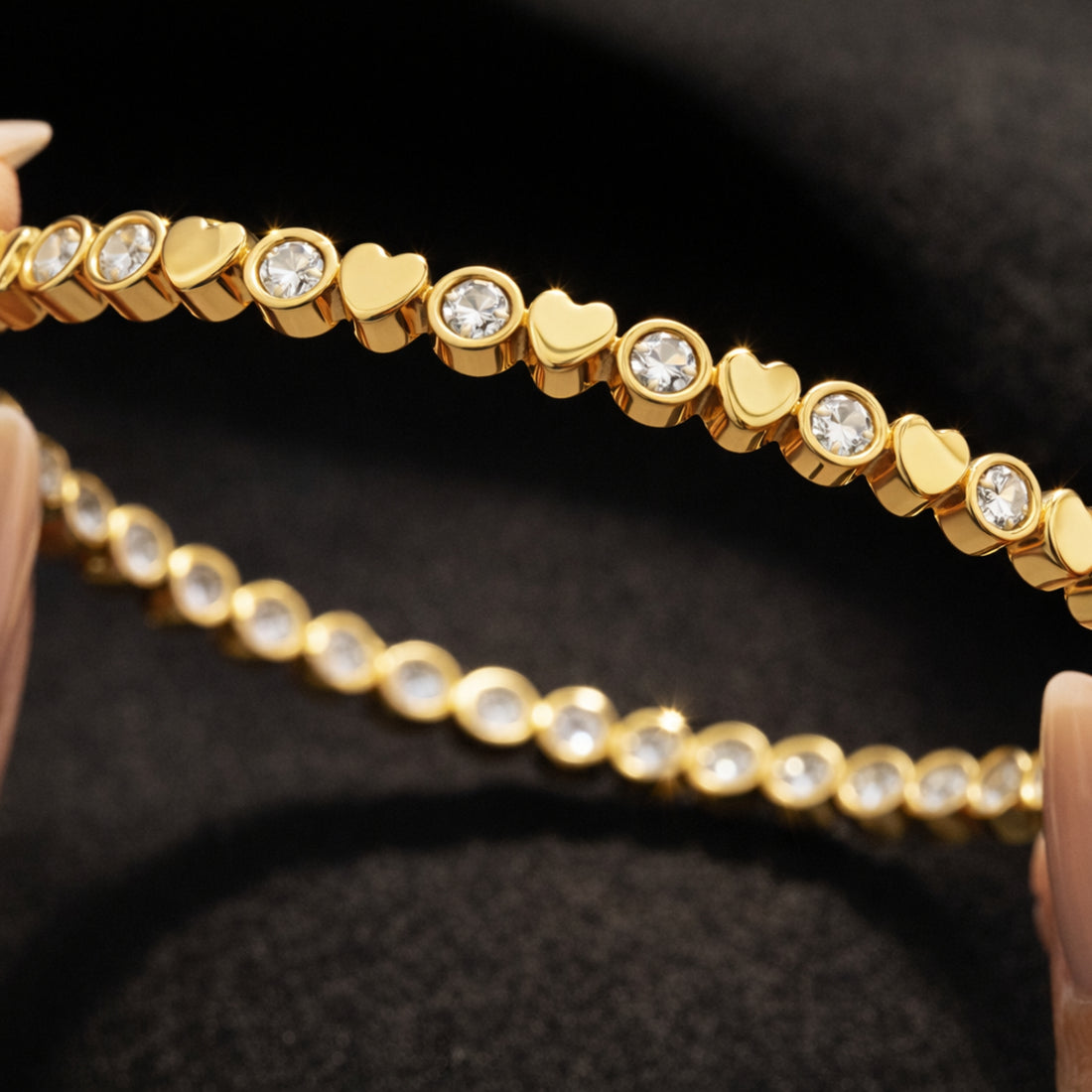 Golden Heartline Bracelet