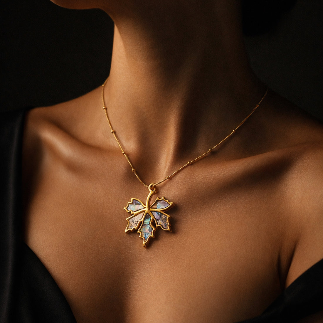 Noor Leaf  Statement Necklace