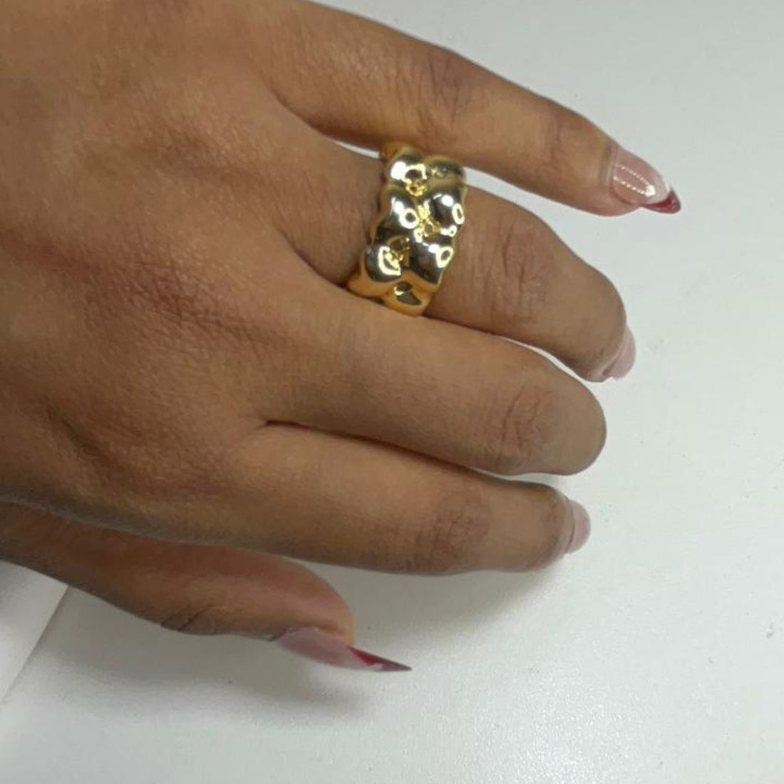 Chloe Molten Nugget Ring