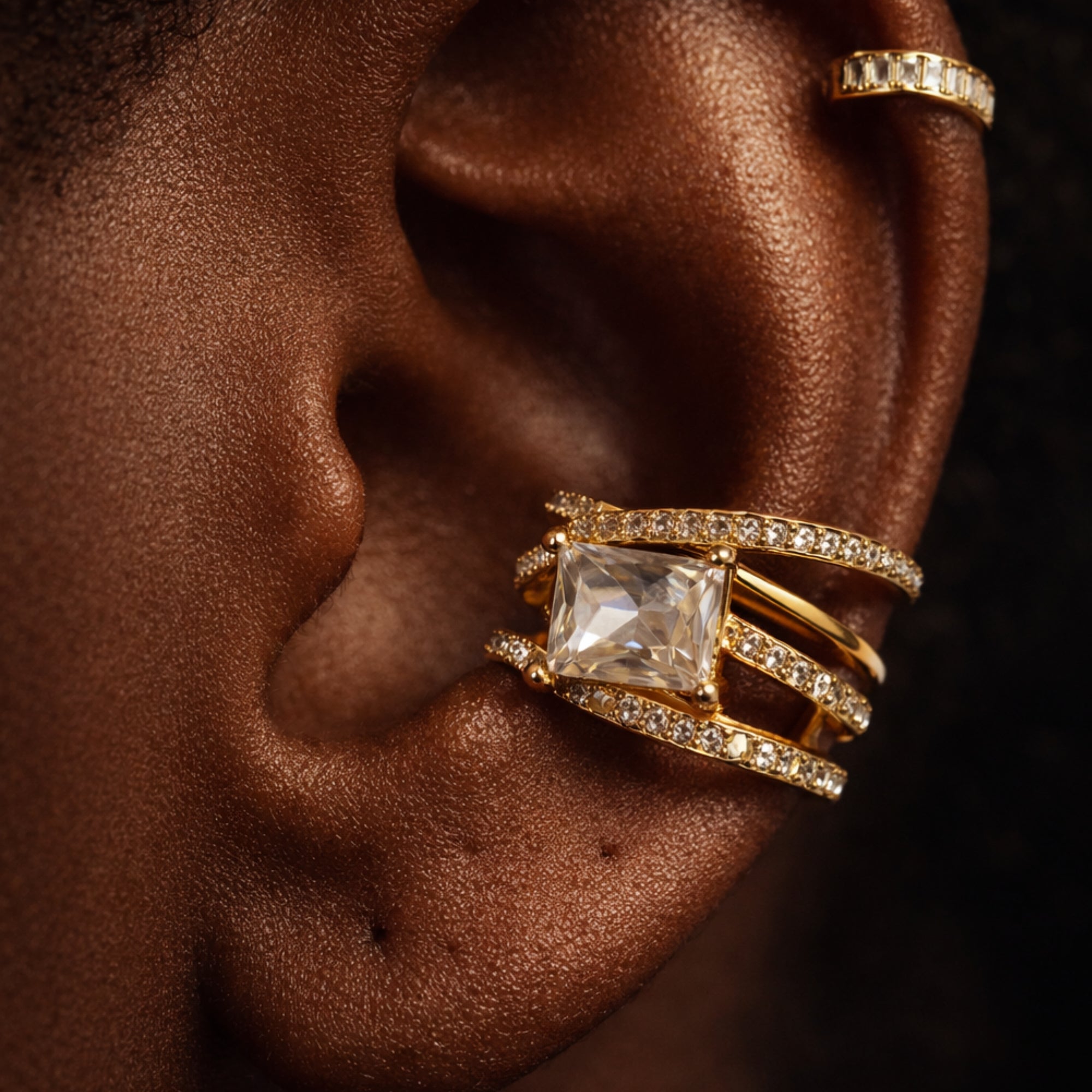 Crystal Edge Ear Cuff