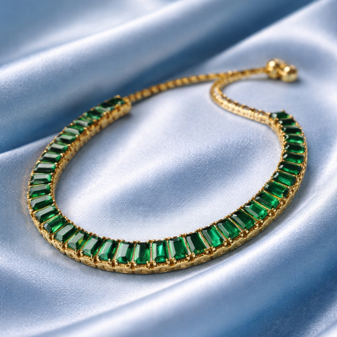 Emerald Line Tennis Bracelet