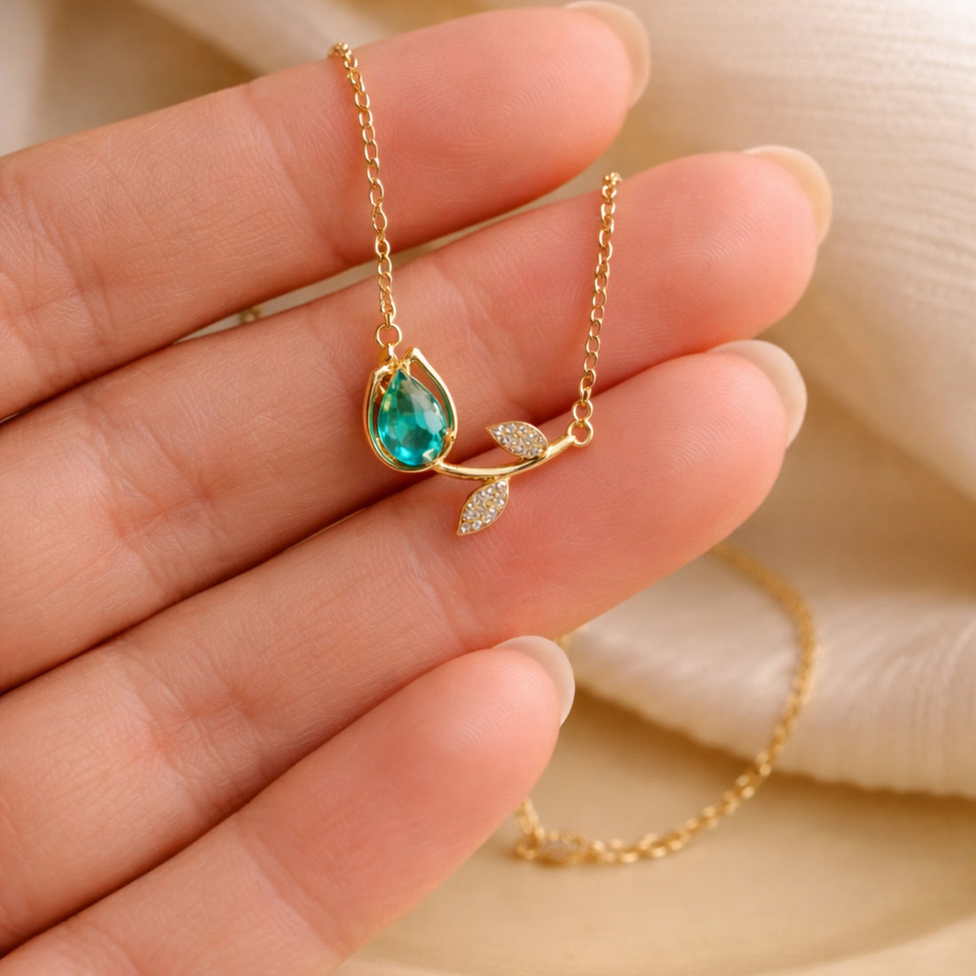 Noor Blue Tulip Pendant