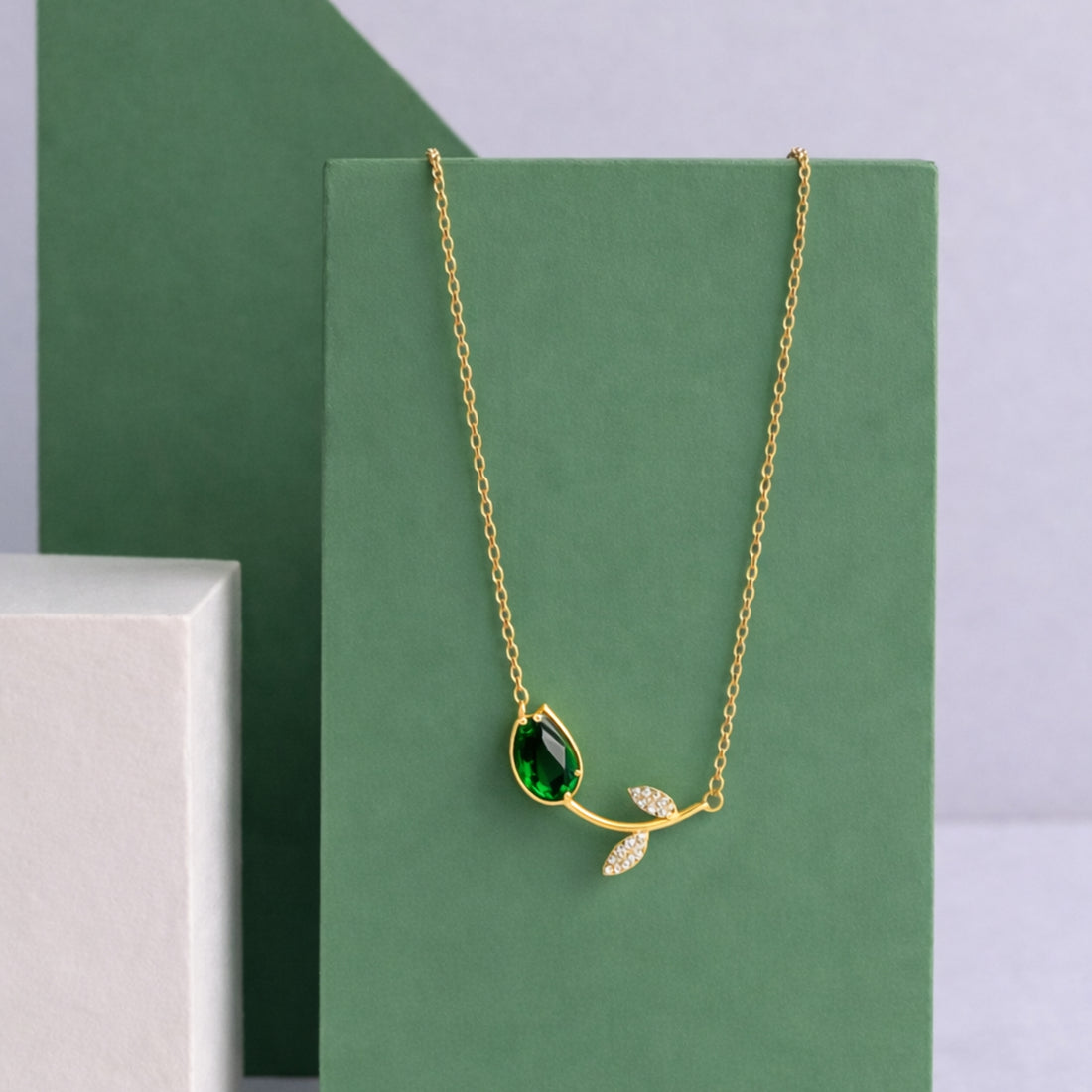 Noor Green Tulip Pendant