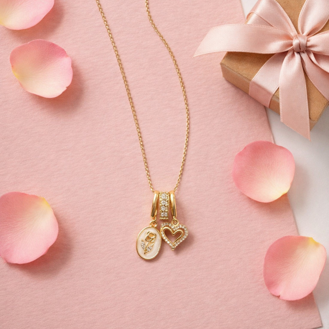 Aurelia Charm Drop Necklace