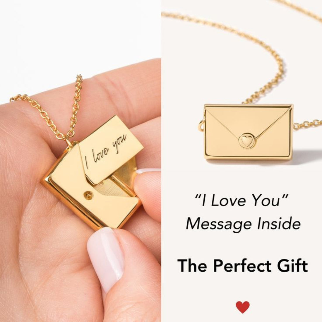 Golden Secret Envelope Necklace