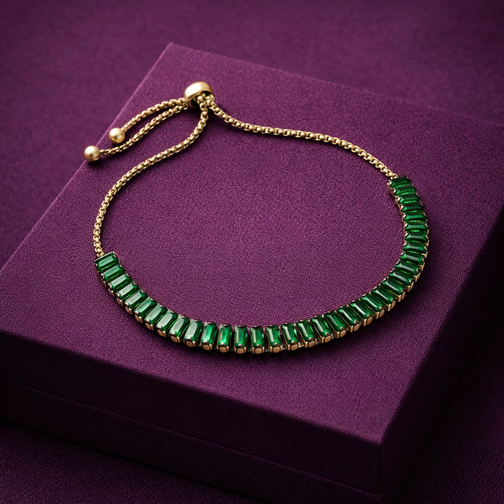 Emerald Line Tennis Bracelet