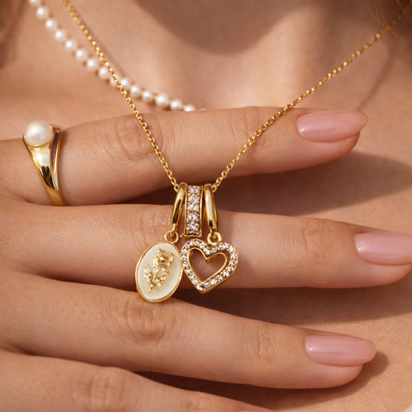 Aurelia Charm Drop Necklace