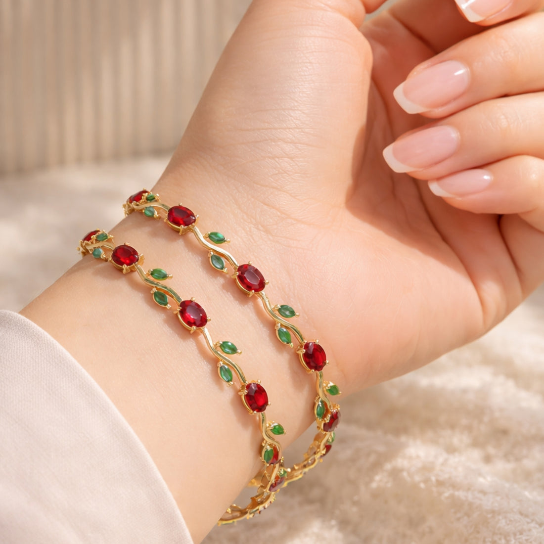 Ruby Vine Bracelet